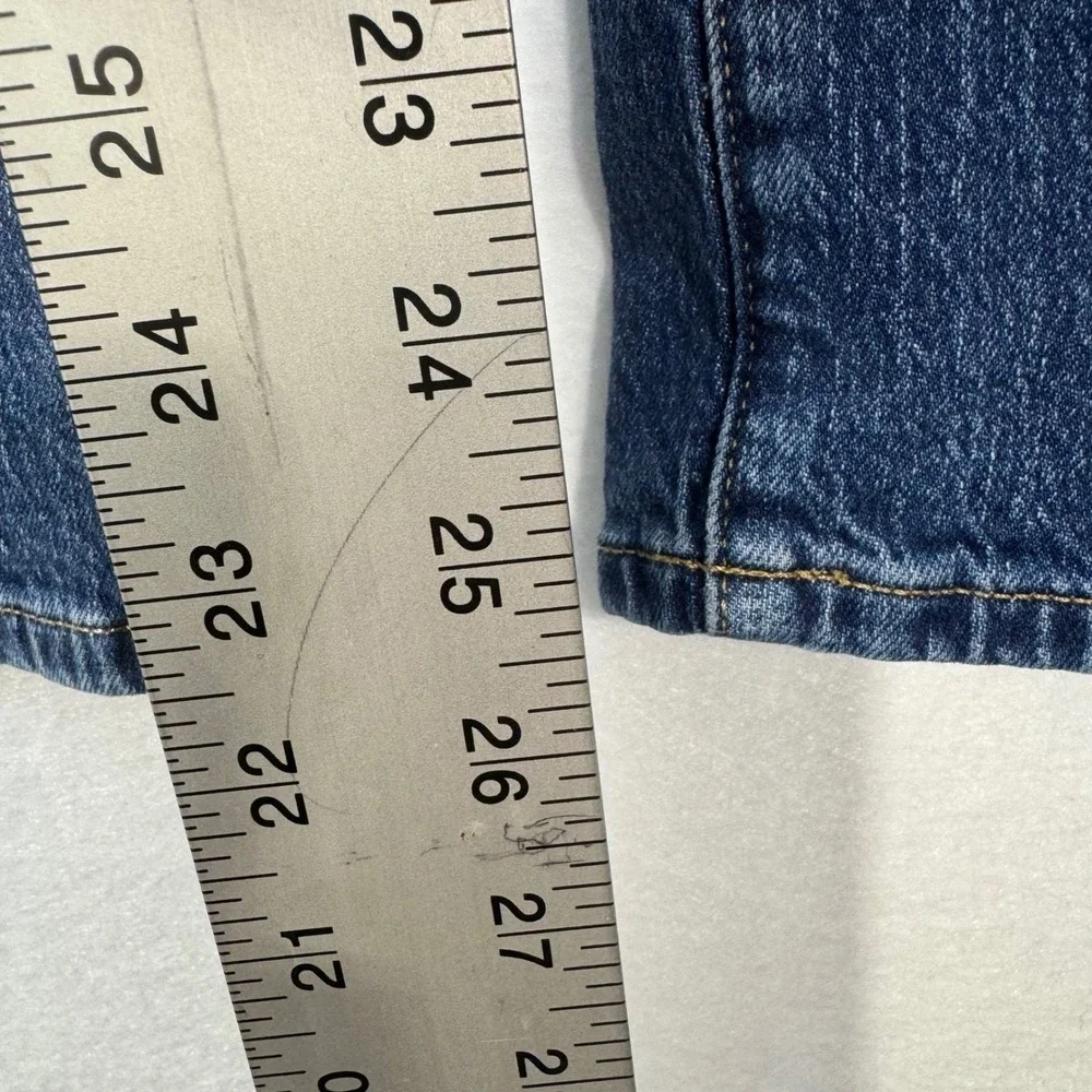 J.Crew Womens Denim Jeans - 29 P Blue Crop Straight Leg High Rise Casual Comfort
